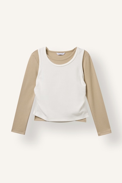 Woman 2 piece Fashion Fit Long Sleeve T-Shirt
