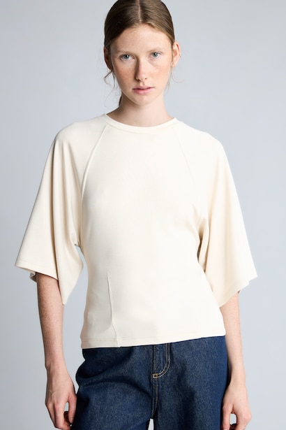 Regular Fit Dikiş Detaylı Basic Tişört