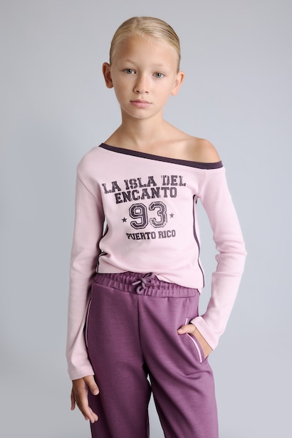 Fashion Asimetrik Bel Tişört Kız Çocuk