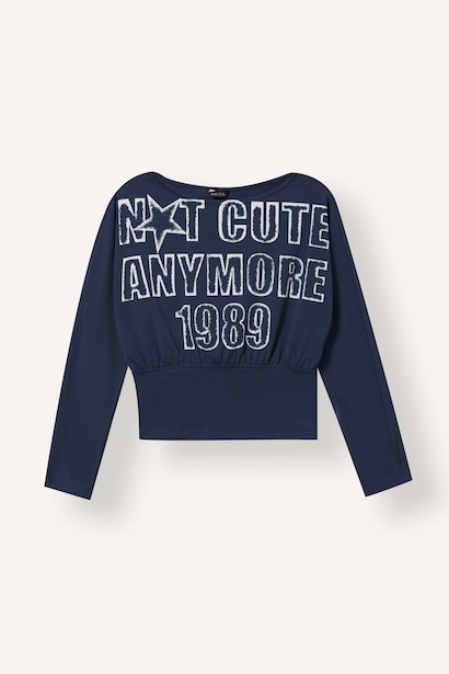 Unisex Fashion Fit Slogan Long Sleeve T-Shirt