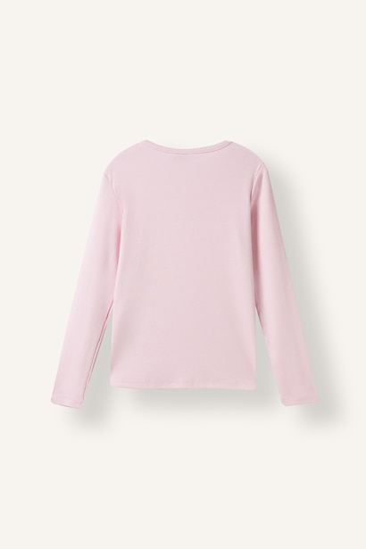 Slim Fit Bisiklet Yaka 2'li Basic Tişört Kız Çocuk
