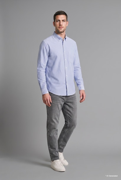 Regular Fit Striped Cotton Shirt