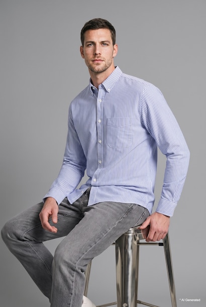Regular Fit Striped Cotton Shirt
