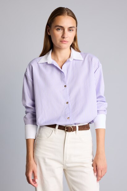 Oversize Fit Poplin Long Sleeve Shirt