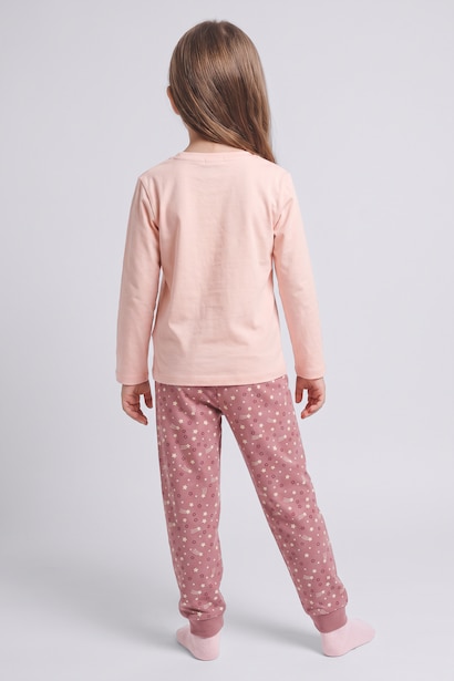 Woman 2 piece Regular Fit Crew Neck Animal Knitted Pyjamas