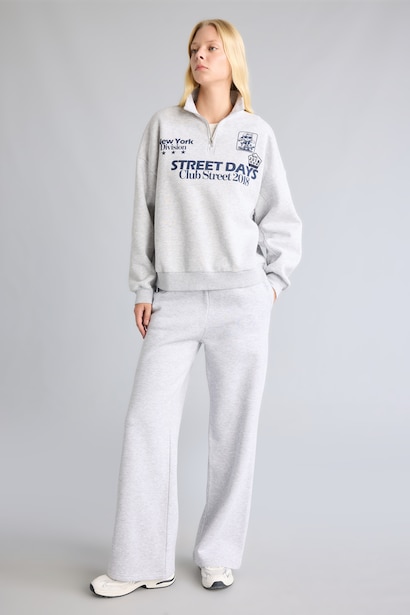 Straight Fit Orta Bel Eşofman Altı