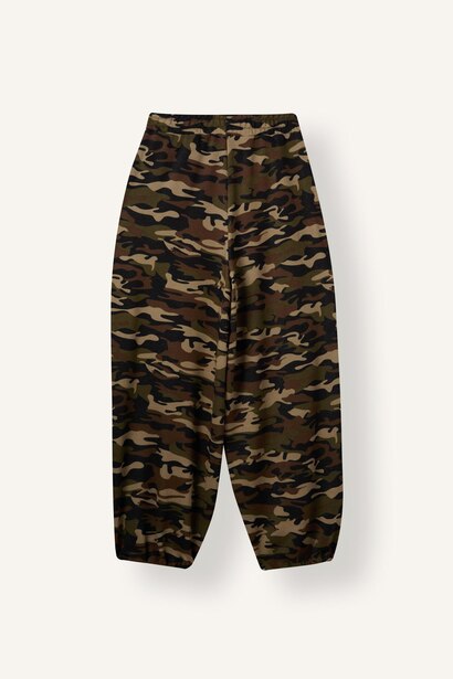 Loose Fıt Kamuflaj Desenli Pantolon