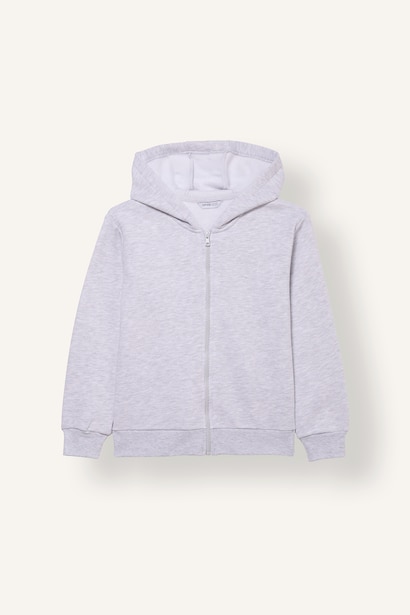 Woman Loose Fit Hooded Cardigan Printed