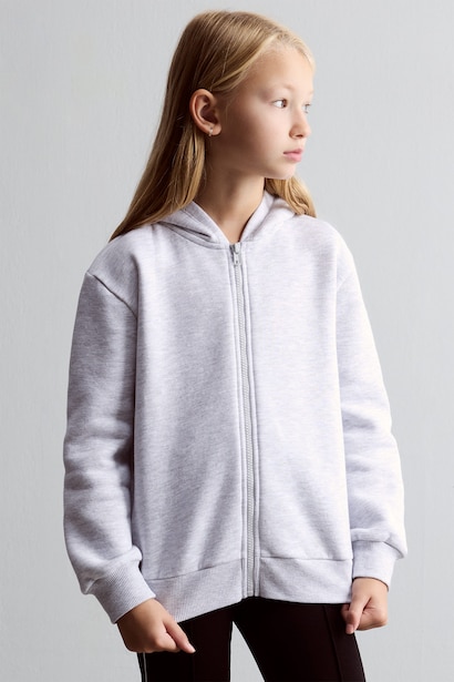 İçi Yumuşak Tüylü Sweatshirt Hırka Kız Çocuk