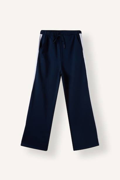 Elastic Band Straight Fit Trousers