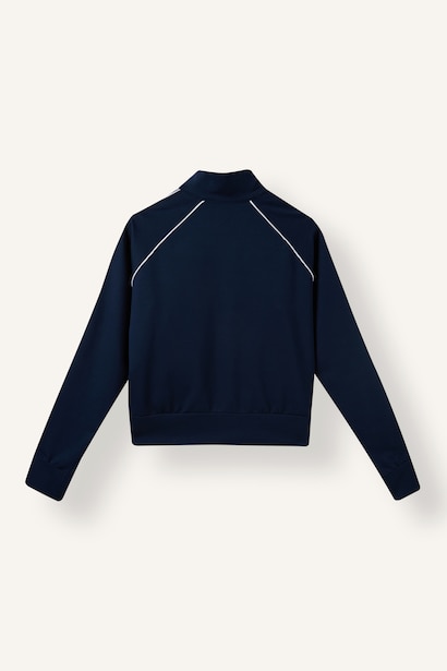 Standart Fit Şerit Detaylı Basic Sweatshirt Hırka