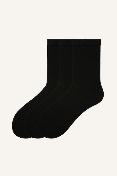Unisex Dikişsiz 3'lü Uzun Çorap