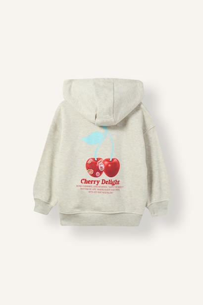 Oversize Baskılı Sweatshirt Kız Çocuk