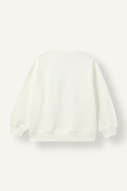 Oversize Baskılı Sweatshirt Kız Çocuk