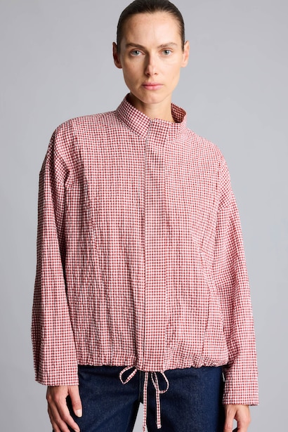 Regular Fit Crinkle Fabric Long Sleeve Tunic