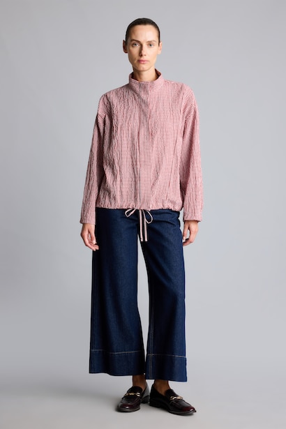 Regular Fit Crinkle Fabric Long Sleeve Tunic