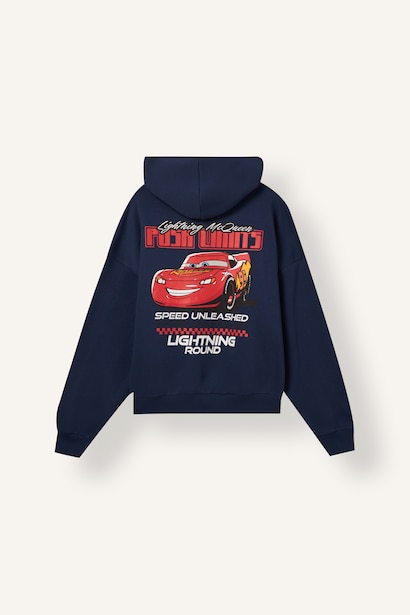 Cars Sırt Baskılı Oversize Sweatshirt