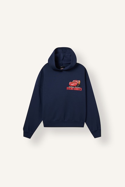Cars Sırt Baskılı Oversize Sweatshirt
