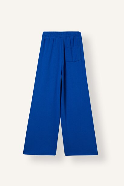 Wide Leg Thick Sweatshirt Fabric Trousers