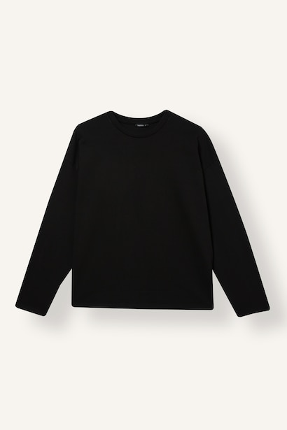 %100 Pamuk Loose Fit Bisiklet Yaka Basic Tişört