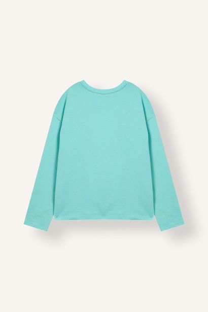 %100 Pamuk Loose Fit Bisiklet Yaka Basic Tişört