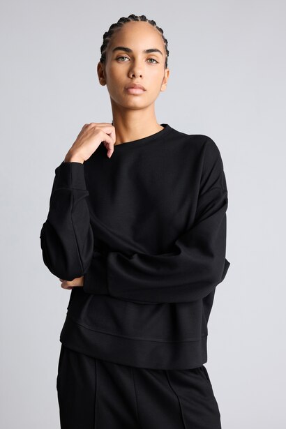 Oversize Skuba Kumaş Basic Sweatshirt