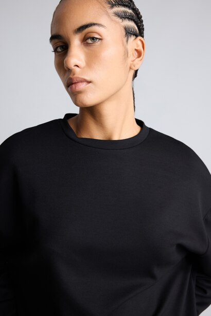 Oversize Skuba Kumaş Basic Sweatshirt