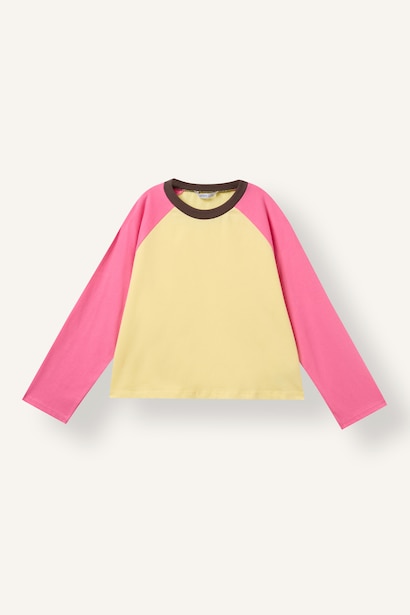 %100 Pamuk Overshirt Fit Reglan Basic Tişört Kız Çocuk