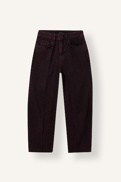 Barrel Fit Yüksek Bel Jean