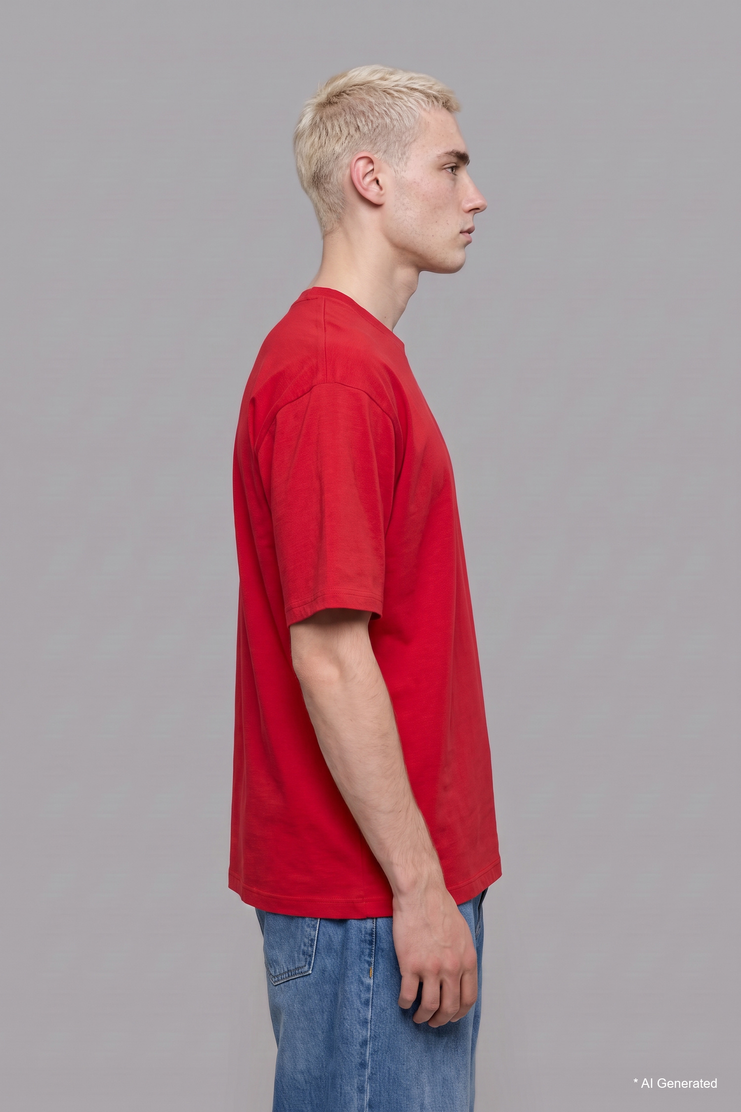100% Cotton Boxy Fit Crew Neck Basic T-Shirt