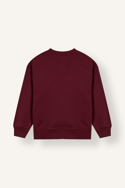 Oversize Ayı Baskılı Sweatshirt Kız Çocuk