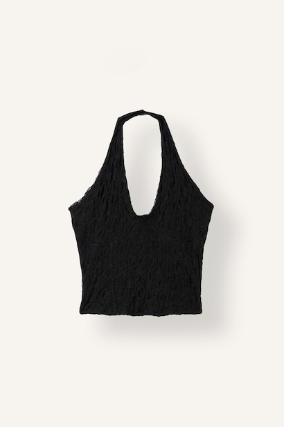 Fitted Halter Yaka Dantel Korse Büstiyer