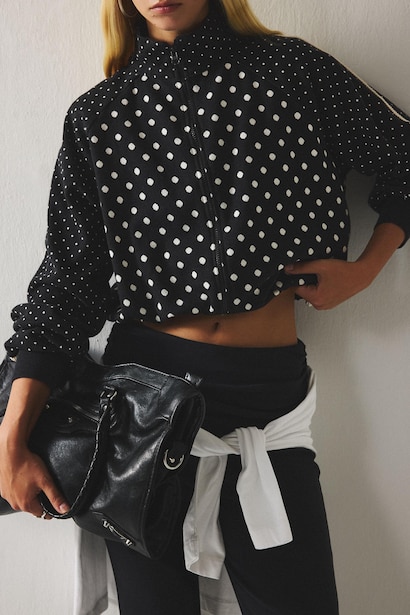 Regular Fit Puantiyeli Hırka