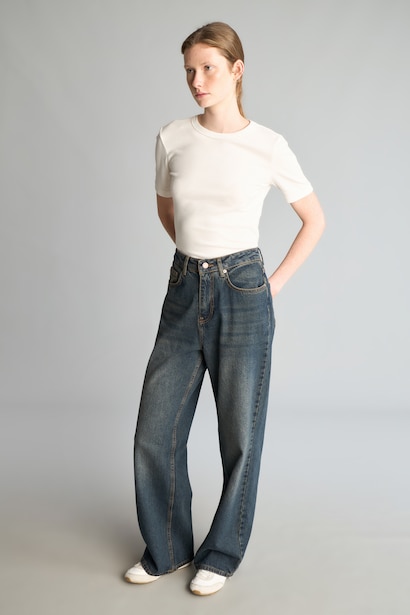 High Waist Straight Fit Trousers