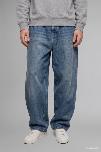 Normal Waist Baggy Fit Trousers