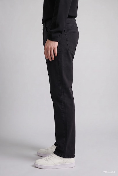 Normal Waist Straight Fit Trousers