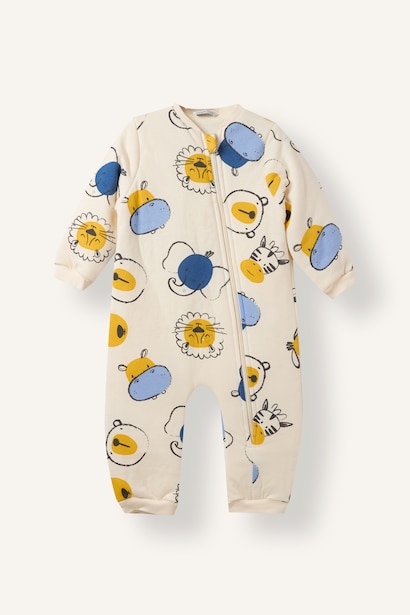 Man Crew Neck Printed Jumpsuit