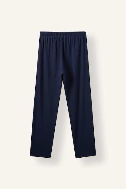 %100 Pamuk New Regular Fit Düz Paça Pijama Altı