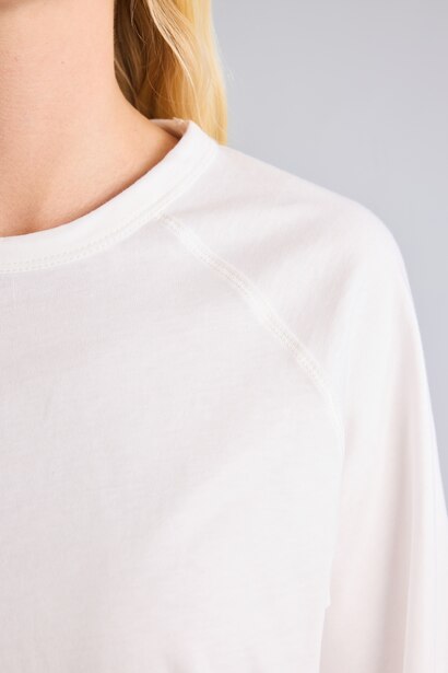 Relaxed Fit Reglan Kollu Basic Tişört