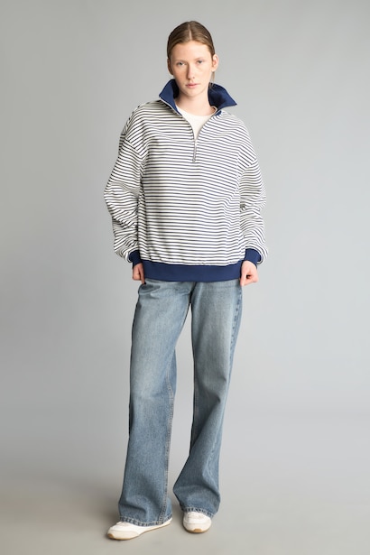 Slım Fıt Kalın Sweatshirt Kumaşı Sweatshirt