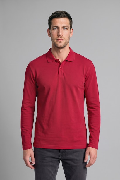 Regular Fit Pique Long Sleeve T-Shirt