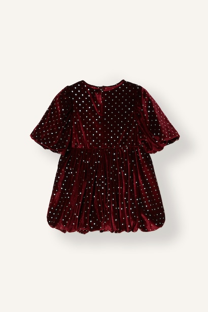 Woman Balloon Fit Short Sleeve Knitted Dress