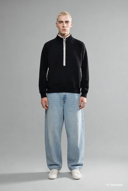 Normal Waist Baggy Fit Trousers