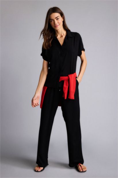 Florida Florıda Cepli Yüksek Bel Geniş Paça Belmando Pantolon