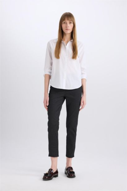 Valentina Sigaret Normal Waist Satin Trousers