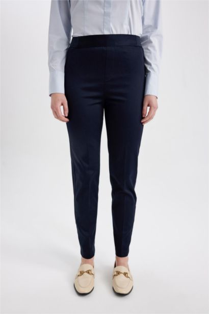 Normal Waist Cigarette Fit Trousers