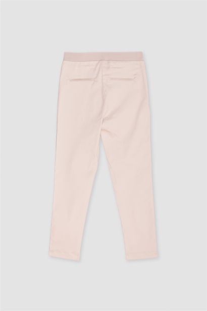 Cigarette Fit Regular Hem Satin Trousers