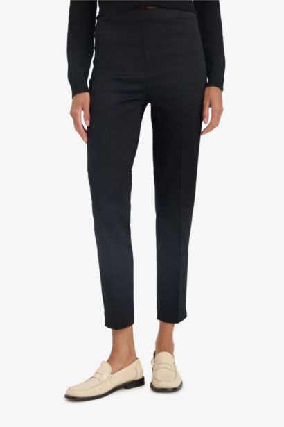 Cigarette Normal Waist Straight Leg Satin Trousers