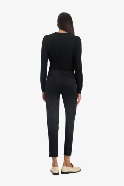 Cigarette Normal Waist Straight Leg Satin Trousers