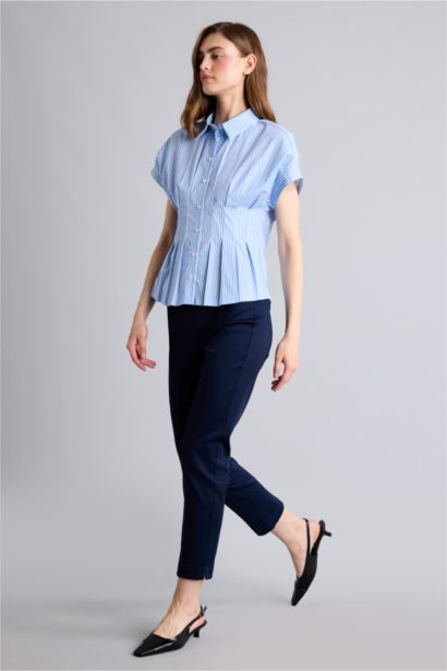Normal Waist Cigarette Fit Trousers